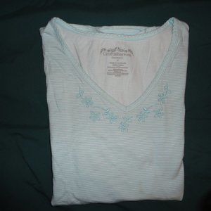 Croft & Barrow  --  Size: Med  --  Mint green strips